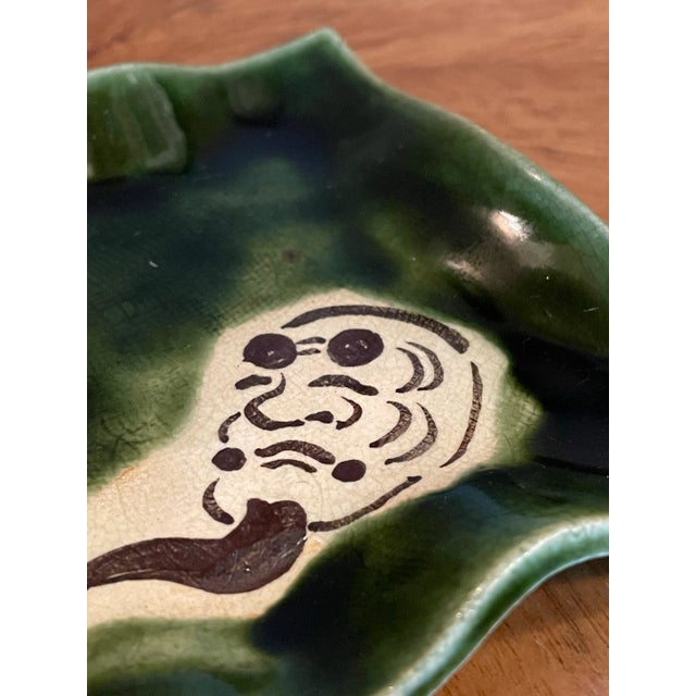 Japanese Late 20th Century Japanese Oribe Ceramic Kozara Side Plates- a Set of 5 For Sale - Image 3 of 6
