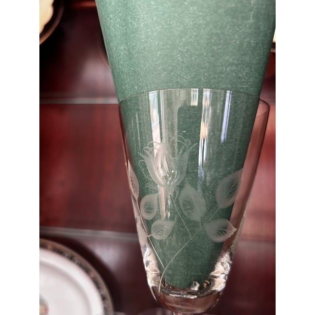 Vintage Rosenthal Shadow Rose 1960’s Crystal Goblets Set of 6 For Sale - Image 10 of 10