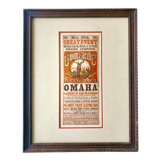 Railroad Wall Art Union Pacific Poster Framed For Sale