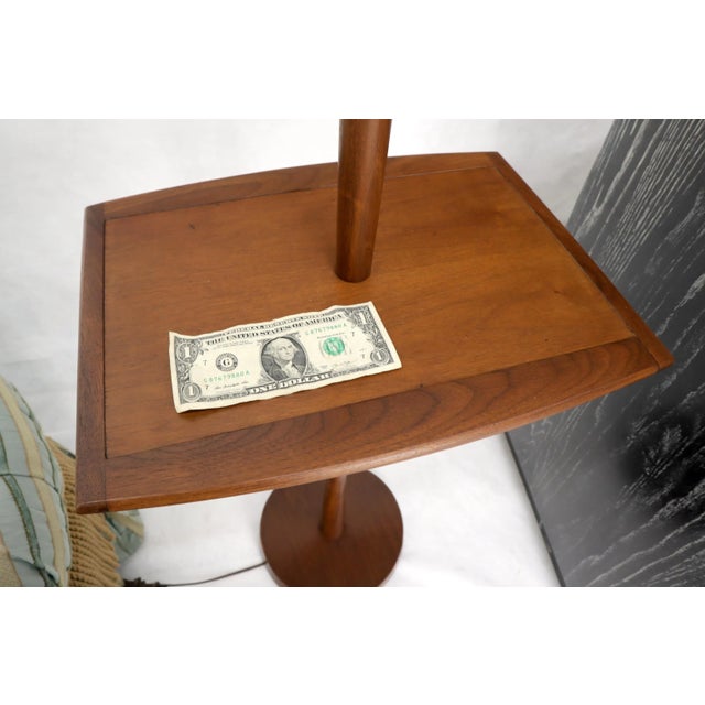 Mid-Century Modern built in side end table floor lamp.