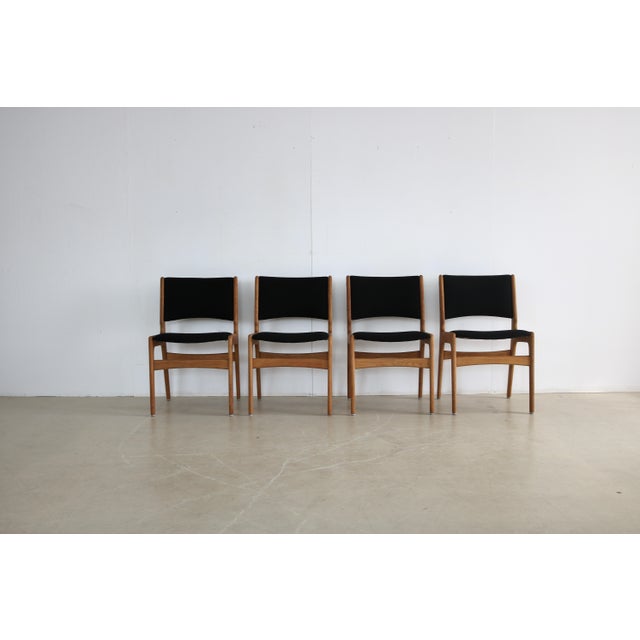 Vintage Dining Chairs in Oak, 1960s, Set of 4 For Sale - Image 6 of 9