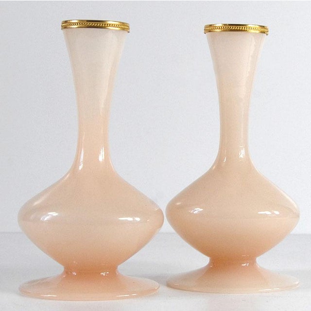 A pair of beautiful Opaline de Venise vases, designed and crafted by Vincenzo Nason in the 1960s in Italy at the VNC...