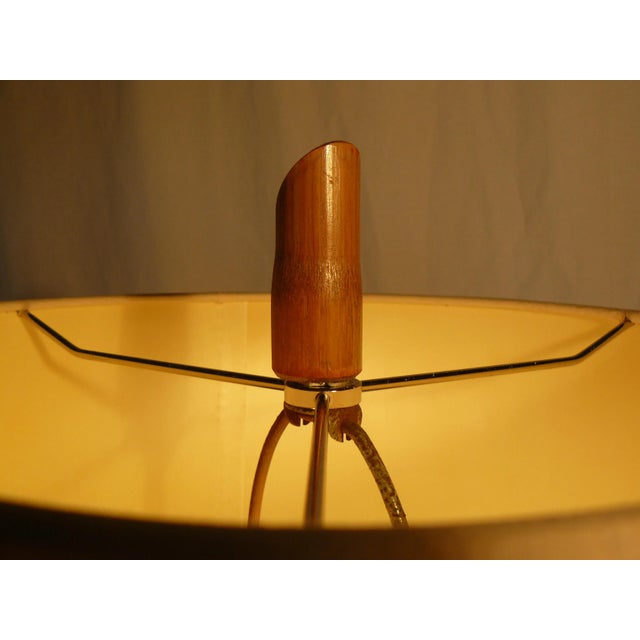 Vintage Natural Bamboo Table Lamp in the Style of Paul Frankl For Sale - Image 6 of 13