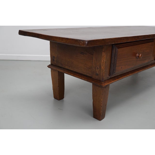 19th Century Spanish Farmhouse Rustic Chestnut Coffee Table For Sale - Image 9 of 17