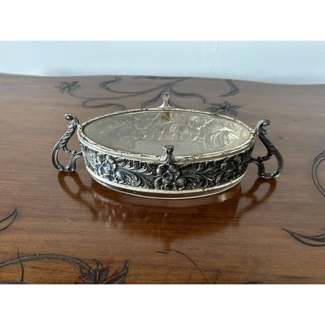 Small Art Nouveau Jardinière with Original Glass, 1890s For Sale - Image 12 of 14