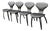 Set of 4 Plycraft Black Side Pretzel Dining Chairs attributed to Norman Cherner For Sale