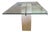 Vintage Travertine Base Glass Top Mid-Century Modern Side Table For Sale