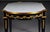 1960s Designer Couch Table in Louis XVI Black, White Marble For Sale - Image 9 of 10