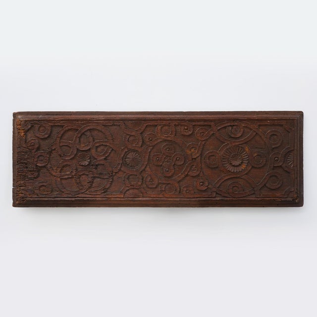 Large 16th Century French Gothic Oak Panel with Interlaced Geometric Carving For Sale - Image 12 of 12
