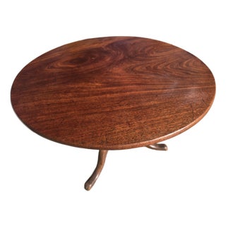 Antique English Regency Mahogany Round Tilt Table, 18th Century For Sale