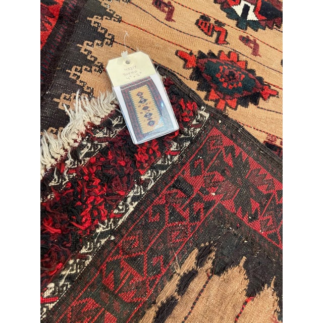 Beige 1920s Antique Baluch Sofre Traditional Design Rug 4'7''x2'6'' For Sale - Image 8 of 9