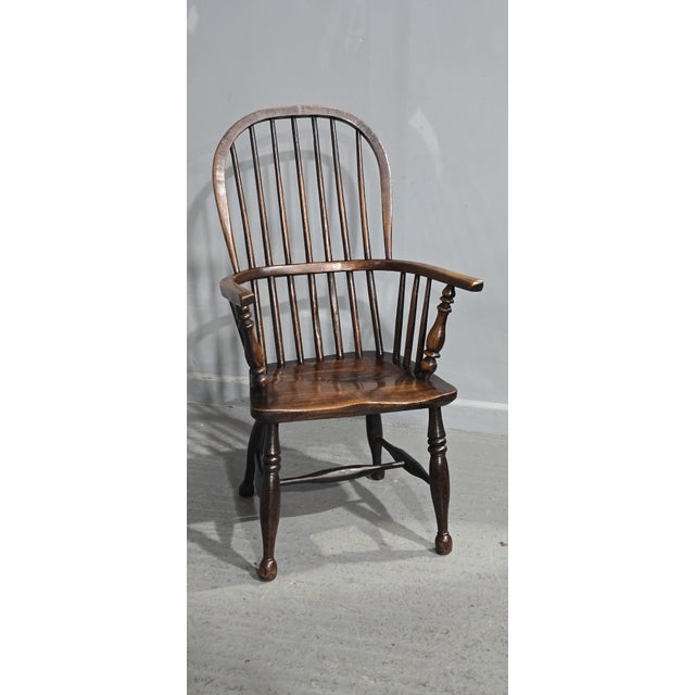 Elm Windsor Chair, 1800s For Sale - Image 6 of 9