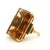 Metal Vintage FFF Emerald-Cut Citrine Ring in 14k Yellow Gold, Size 6.75 For Sale - Image 7 of 12