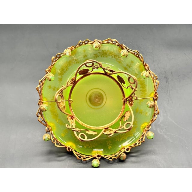 19th Century French Ouraline Centerpiece with Gilt Bronze Decoration For Sale - Image 6 of 13