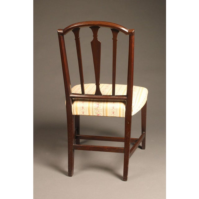 English Pair of Mahogany Hepplewhite Style Side Chairs, Circa 1890 For Sale - Image 3 of 6