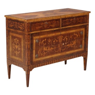 Neoclassical Style Mahogany Chest of Drawers For Sale