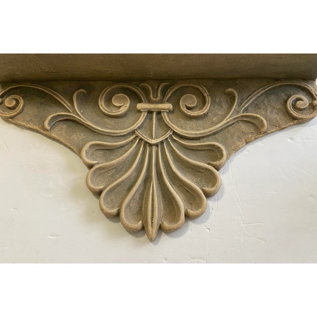 18th Century Style Floating Wall Bracket / Shelf Signed in back Hayes Parker 1988 Has a slim chip on top edge bak and left...