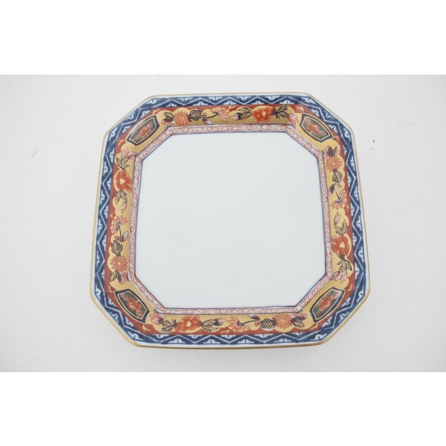 Japanese Gokunishiki Imari Arita Ware Kisen Kiln Octagonal Plate Set of 5 For Sale - Image 4 of 11