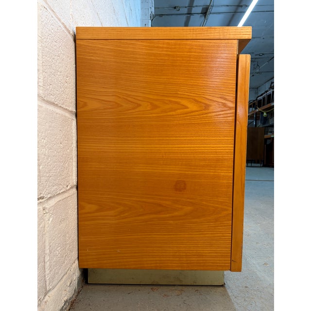 Brass Vintage Bohemian Bamboo and Brass Dresser and Mirror Set For Sale - Image 8 of 17