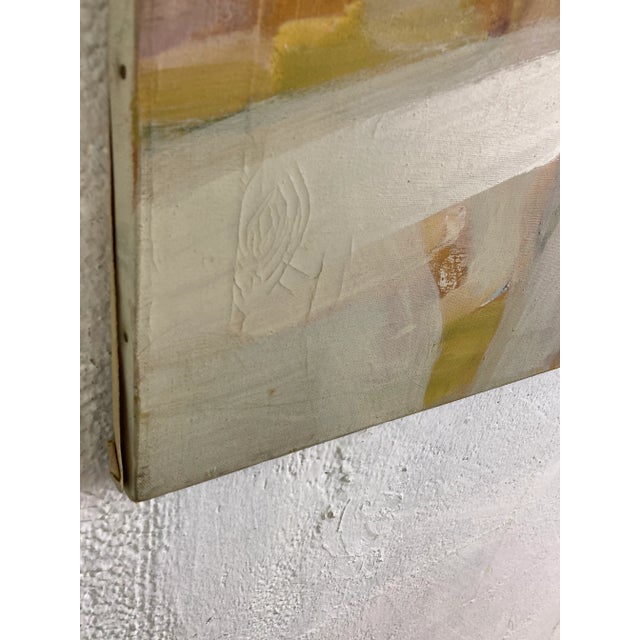 Abstract Vintage Oil on Canvas For Sale - Image 3 of 11