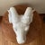 Mid 20th Century Vintage Neoclassical Italian White Glazed Porcelain Ram's Head Wall Hanging Sculpture, Circa 1980s For Sale - Image 5 of 12