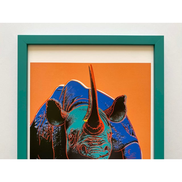 This Andy Warhol Estate rare vintage 1989 Endangered Species custom framed collector's offset lithograph Pop Art print "...