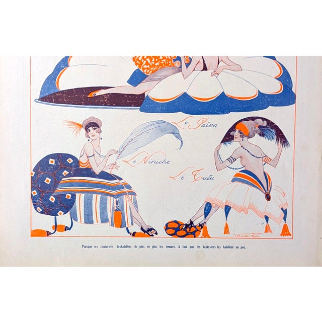 Art Deco Authentic La Vie Parisienne 1921 Vald'Es "Une Innovation: Le Meuble-Vêtement" Illustrated Print For Sale - Image 3 of 3