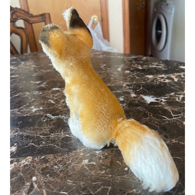 Mid-Century Modern Plush Little Fox With Hazel Eyes and Bushy Tail For Sale - Image 3 of 4