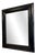 Black Wooden Wall Mirror, 1980s For Sale
