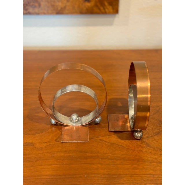 A Pair of Modernist Art Deco Metal Bookends by Walter Von Nessen, Circa 1930s For Sale In Houston - Image 6 of 12