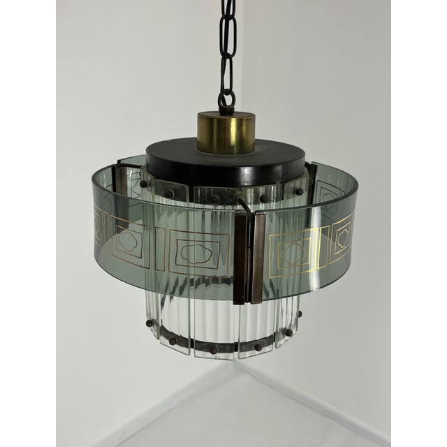 Mid-Century Modern Art Deco Murano Glass Pendant, 1950s For Sale - Image 10 of 10