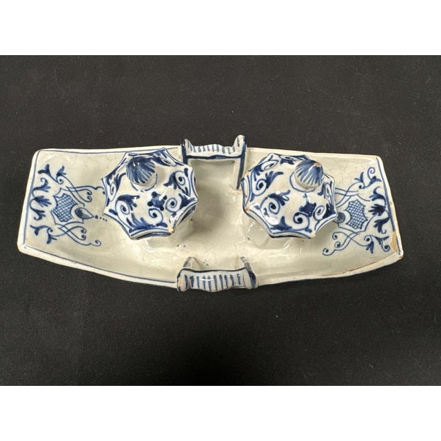 Earthenware Inkwell by Faïenceries de Rouen For Sale - Image 4 of 7