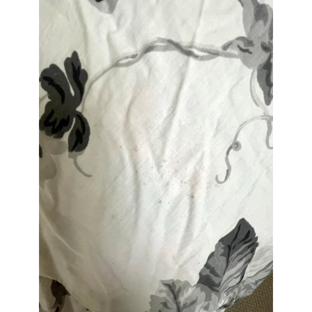 VTG Ralph Lauren Isadora BLK Floral Custom Rod Pocket Drapery Panels + Swag Valance. Backed With Ralph Lauren Sergeant. For Sale - Image 10 of 11