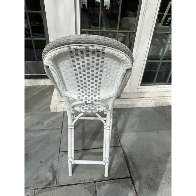 Plastic Set of 4 Woven Counter Stools by Serena and Lily For Sale - Image 7 of 8
