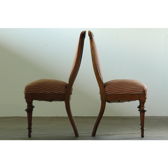 Antique Chairs and Canterbury Side Table, 1870s, Set of 3 For Sale - Image 4 of 18