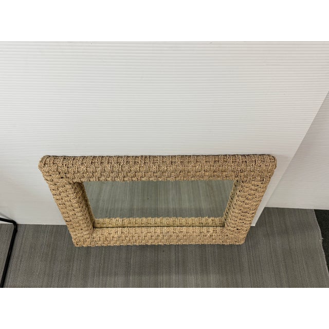 Organic Modern Rattan Wall Mirror For Sale - Image 12 of 12