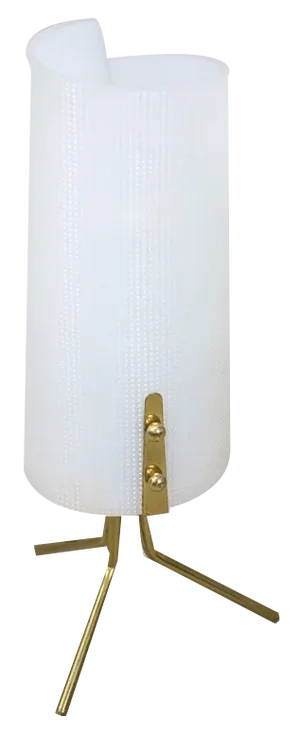 Mid-Century Italian Plastic and Brass Table Lamp