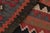 Red 1920s Antique Persian Kilim in Black, Red and Blue Tribal Patterns For Sale - Image 8 of 8