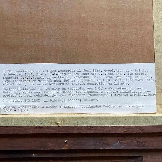 Gertrude Maria, Figurative Scene, 1880, Watercolor, Framed For Sale - Image 8 of 9