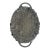 1990s Large, Lenox Grape Weave Pewter Color Oval Metal-Wear Handled Platter/Tray For Sale
