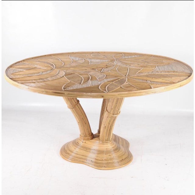 Vintage Rattan Dining Table For Sale - Image 11 of 12