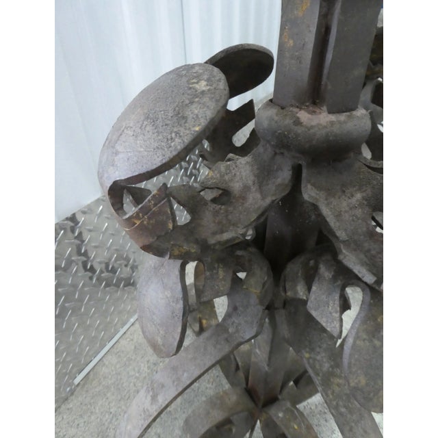Vintage Wrought Iron Palm Beach Style Floor Lamps - a Pair For Sale - Image 12 of 13