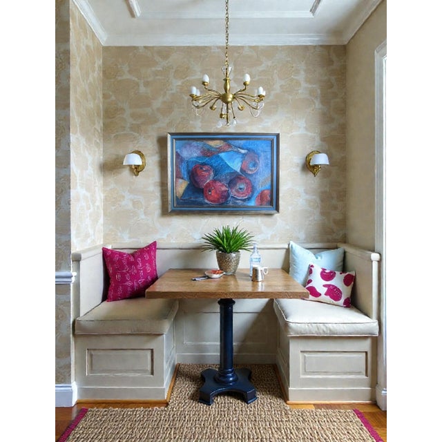 Vintage Original Apple Still Life Painting Signed For Sale - Image 9 of 14