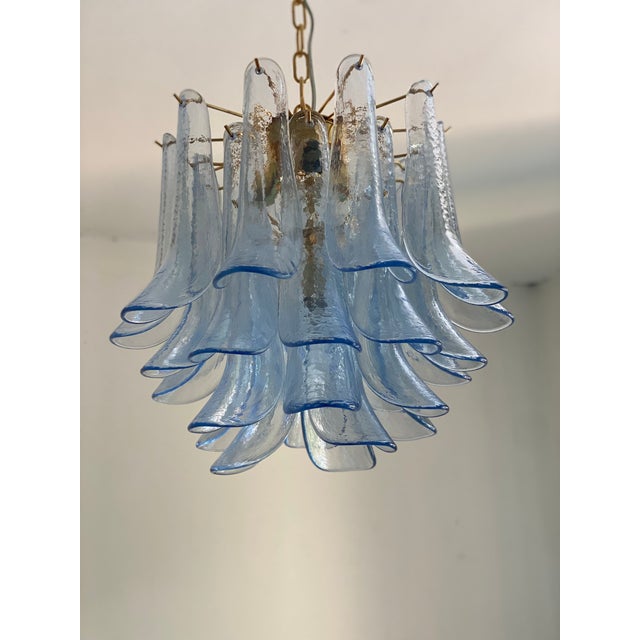 Contemporary Blue “Selle” Murano Glass Chandelier For Sale - Image 11 of 13