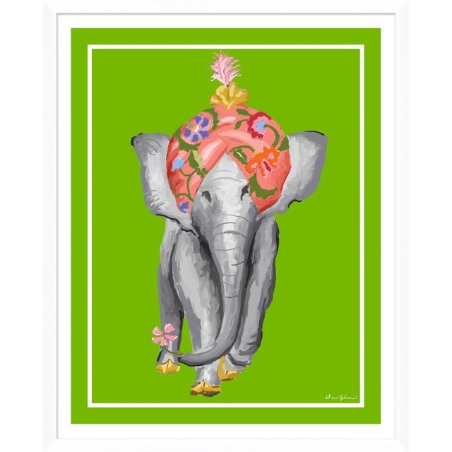 Contemporary Procession in Apple By Dana Gibson, Framed Art Print For Sale - Image 3 of 3