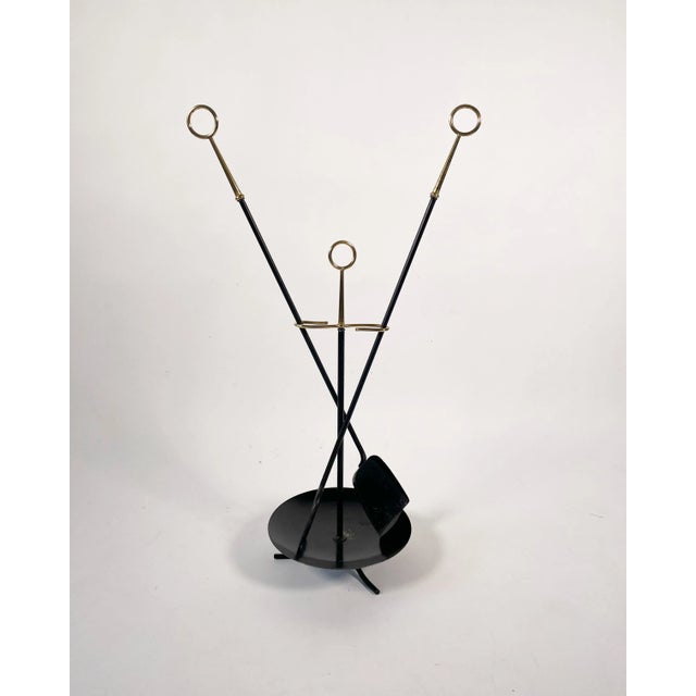 Metal Fireplace Tools by Gunnar Ander for Ystad-Metall, 1950s, Set of 3 For Sale - Image 7 of 7