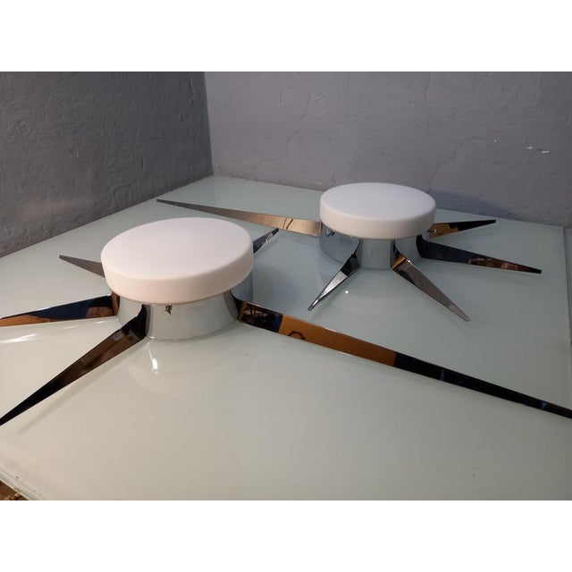 Silver Stella Cometa Wall Sconce in Chrome in the style of Gio Ponti For Sale - Image 8 of 15