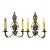1910s Nickel Plated Cast Brass Candelabra Wall Sconces #2450 - a Pair For Sale