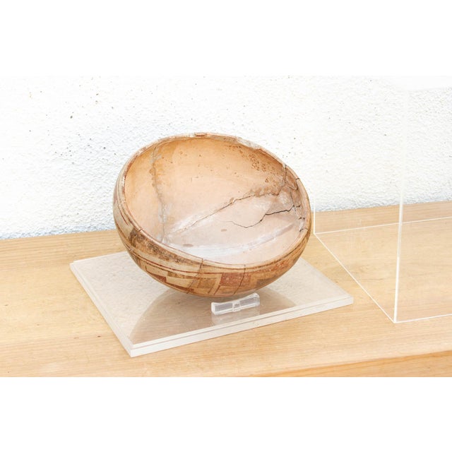 Ancient Pre-Columbian Encased Terracotta Bowl For Sale - Image 4 of 8