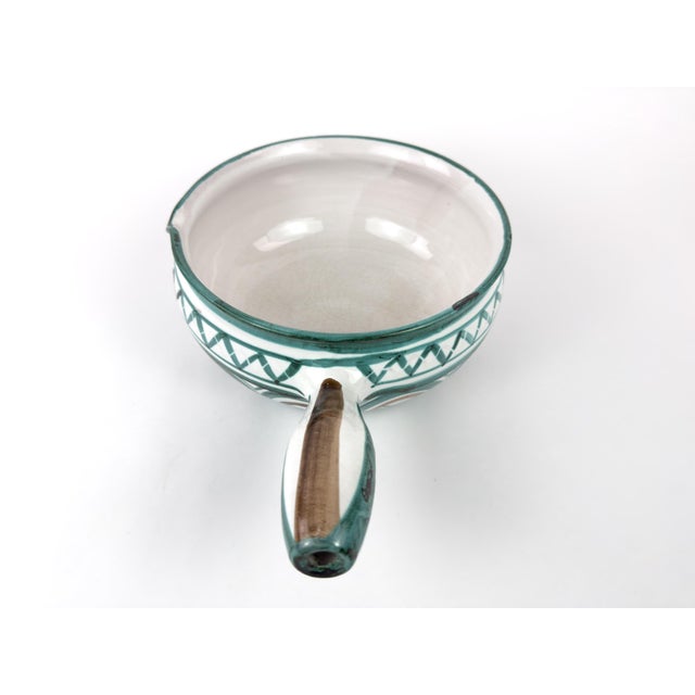 Vallauris Mid 20th Century Robert Picault Vallauris Ceramic Caquelon (Fondue Pot) For Sale - Image 4 of 13
